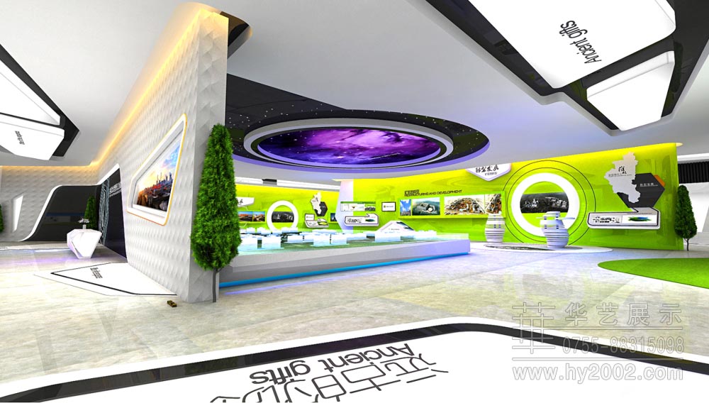 转型发展,展馆最重要的部分之一,运用沙盘来展现新型煤化工基地的总体规划,加上图片以及文字相结合来形成展示空间 准北新型煤化工合成材料基地展示中心转型发展